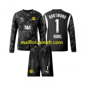 Maillot de Foot Borussia Dortmund Gregor Kobel 1 Quatrième Gardien 2024-25 Manches Longues - Enfant